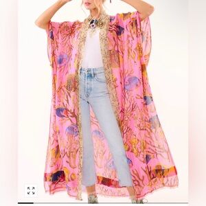 Aratta Silent Journey Ocean Breeze Kimono | One Size | New